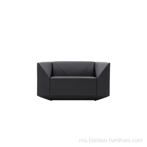 Leisure kulit hitam kerusi berlengan Seat Single Sofa